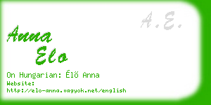 anna elo business card